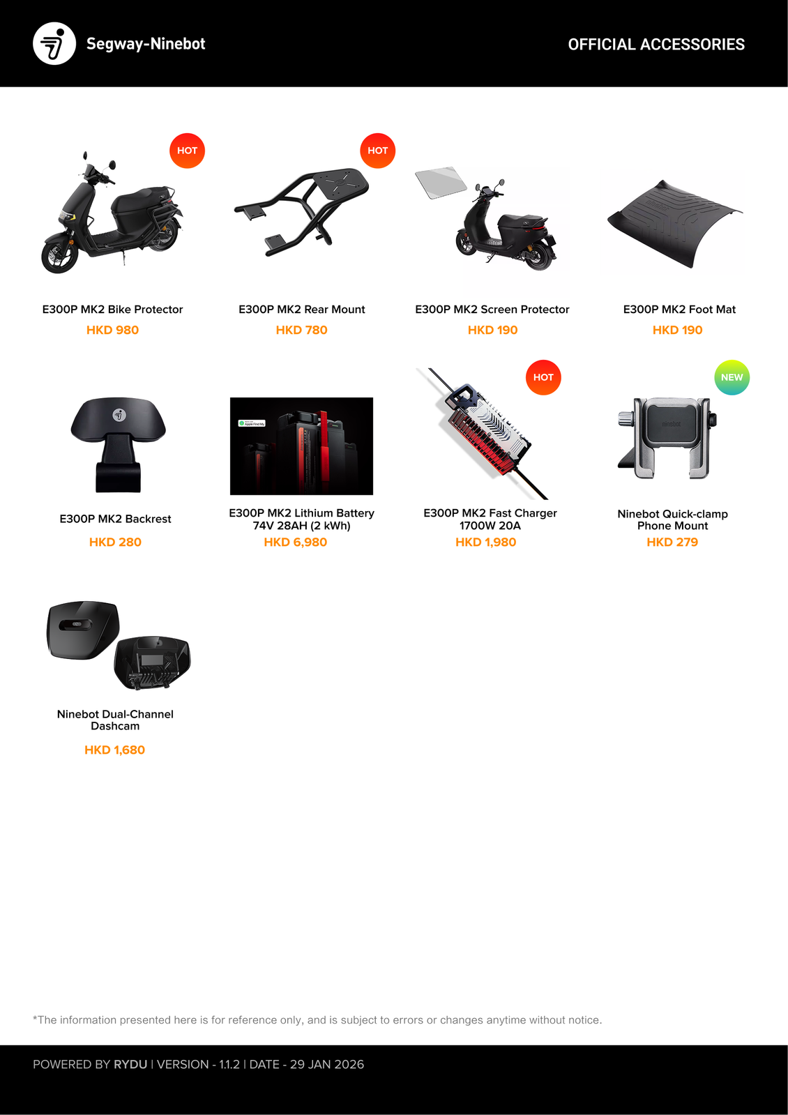 Product Catalogue | Segway-Ninebot Hong Kong